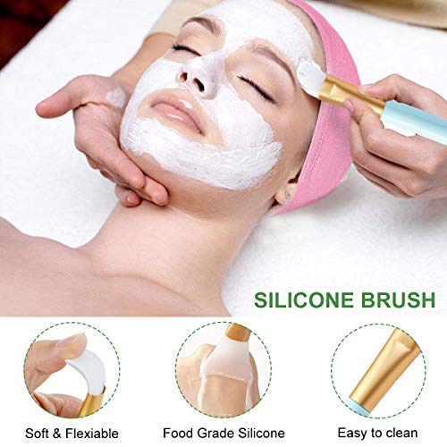 [Plastics Free]SOMIER Silicone DIY Face Mask Mixing Bowl Set Mud Clay Facial ...