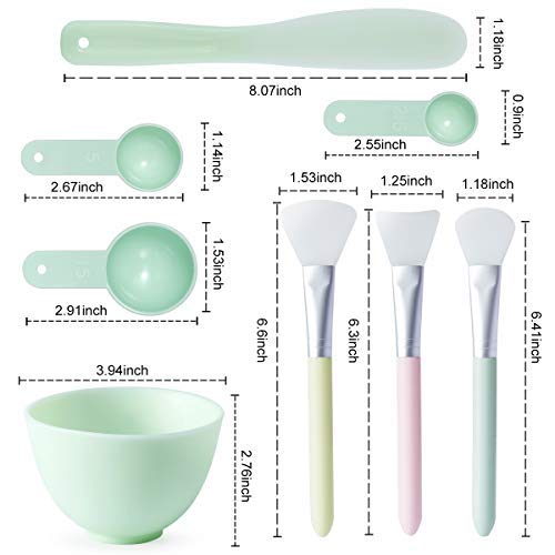 [Plastics Free]SOMIER Silicone DIY Face Mask Mixing Bowl Set Mud Clay Facial ...
