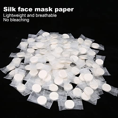 100 Pcs Compressed Silk Facial Mask Sheet, Disposable DIY Facial Mask Paper f...