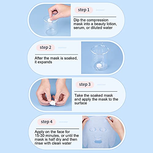 500pcs Compressed Disposable Facial Mask, DIY Pure Cotton Facial Mask Sheet P...