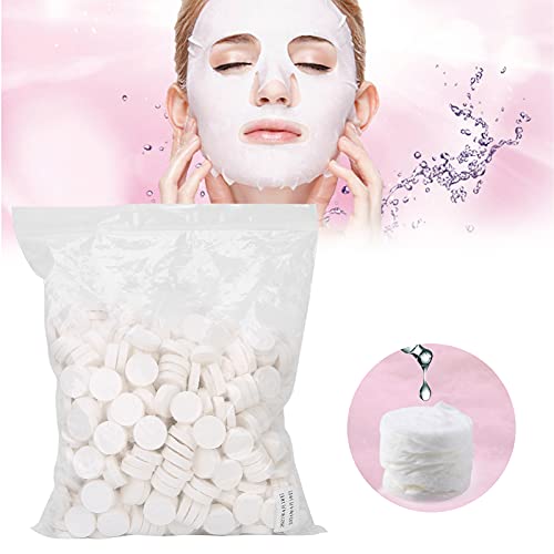 500pcs Compressed Disposable Facial Mask, DIY Pure Cotton Facial Mask Sheet P...