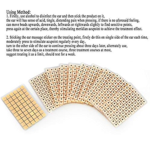 Acupuncture Ear Press Seeds 600Pcs Relaxation Massage Probe Acupressure Ear V...