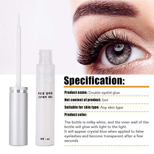 Eyelid Glue Invisible Long Lasting Natural Eyelash Eyelid Pen Waterproof Perm...