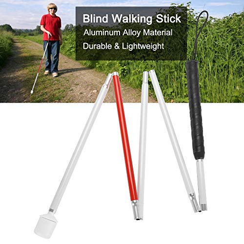 Guide Walking Stick Folding Foldable Reflective Cane Aluminum Alloy Foldable ...