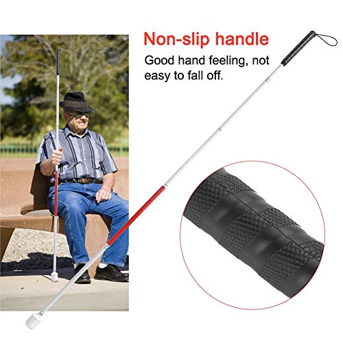 Guide Walking Stick Folding Foldable Reflective Cane Aluminum Alloy Foldable ...