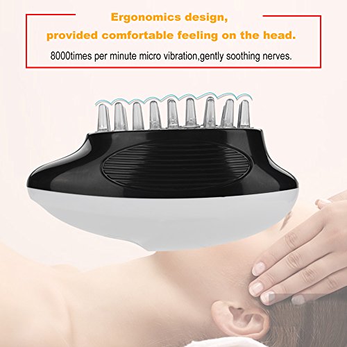 Head Massager Stress Relax Hair Growth Electric Scalp Massage High Frequency ...