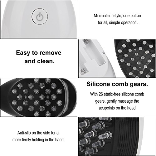 Head Massager Stress Relax Hair Growth Electric Scalp Massage High Frequency ...