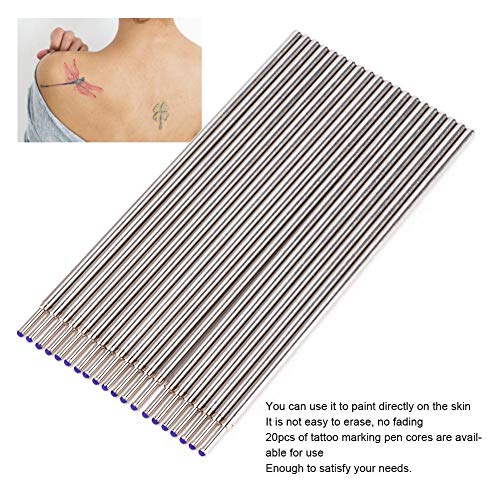 Temporary Tattoo Marker, 20pcs/Box Tattoo Skin Marker Pen Cores Tattoo Markin...