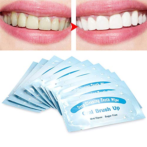 Mint-flavored oral finger wipes teeth whitening wipes oral cleaning wipe (100...