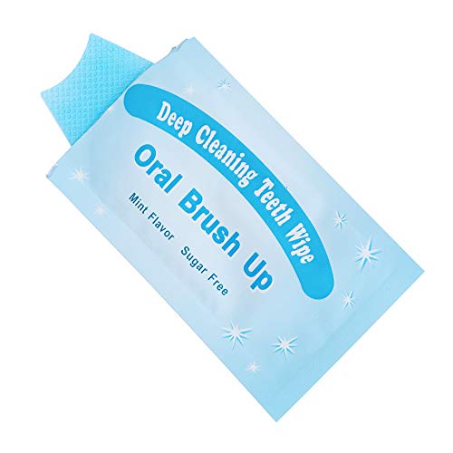 Mint-flavored oral finger wipes teeth whitening wipes oral cleaning wipe (100...