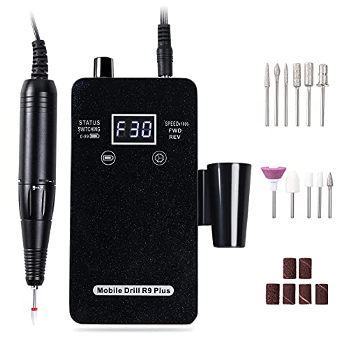 Professional Nail Drill Machine, SONGMIN 30000 RPM Rechargeable Nail Drills f...