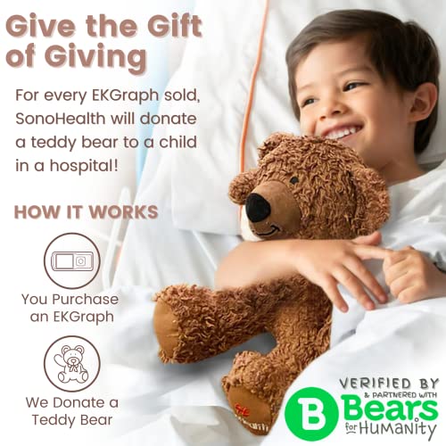 SonoHealth Portable EKG Heart Rate Monitor | Wireless Handheld Home ECG Cardi...