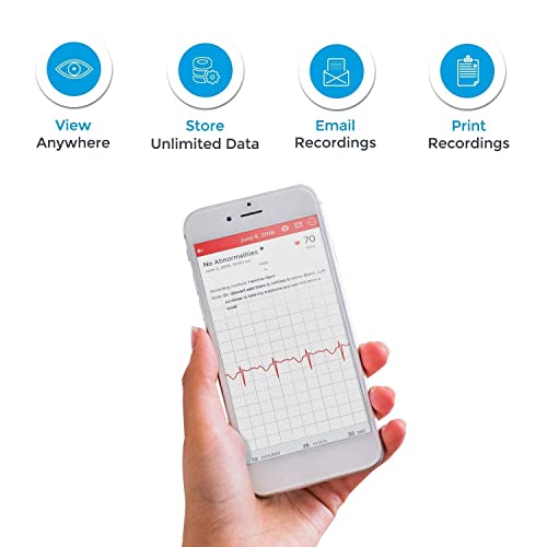 SonoHealth Portable EKG Heart Rate Monitor | Wireless Handheld Home ECG Cardi...