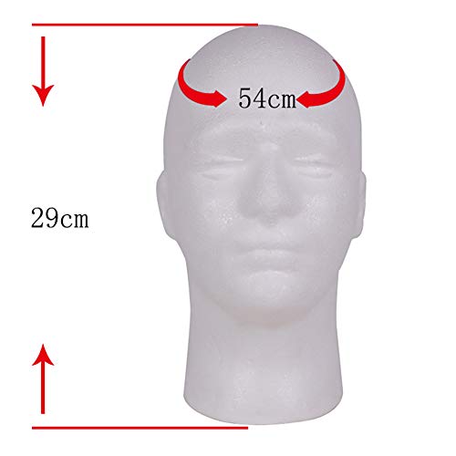 LUYANhapy9 Mannequin Head - Styrofoam Mannequin Head Model for Wig Styling Pr...