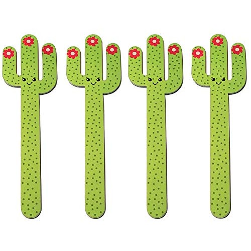 Cute Girl Cactus Nail Files 4pcs/lot Double-Sided Nail File Emery Board Set 4