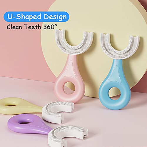 soobei Kids U-Shaped Toothbrush ,Food Grade Soft Silicone Brush Head, 360° Or...
