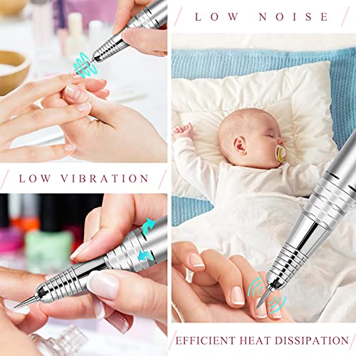 Cordless Electric Nail Drill Machine 35000RPM Professional Nail Drills for Ac...