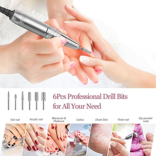 Cordless Electric Nail Drill Machine 35000RPM Professional Nail Drills for Ac...