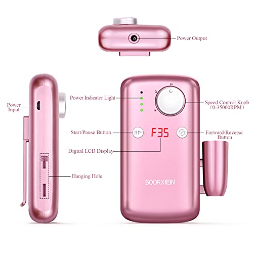 Cordless Electric Nail Drill Machine 35000RPM Professional Nail Drills for Ac...