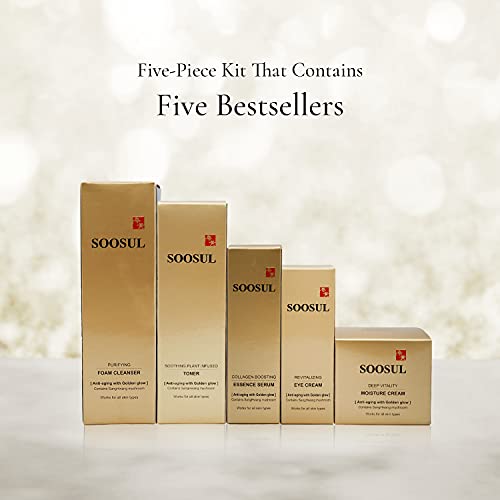 Soosul Fabulous Five Piece Anti-Aging Skin Care Set | Foam Cleanser, Skin Ton...