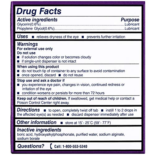 Bausch + Lomb Soothe Preservative-Free Lubricant Eye Drops, Box of 28 Single ...