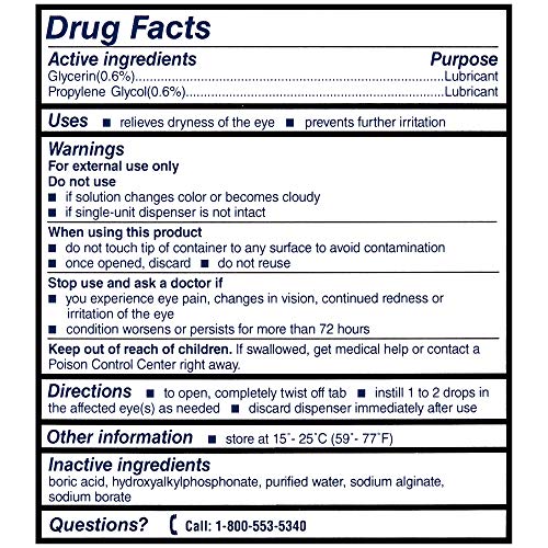 Bausch + Lomb Soothe Preservative-Free Lubricant Eye Drops, Box of 28 Single ...