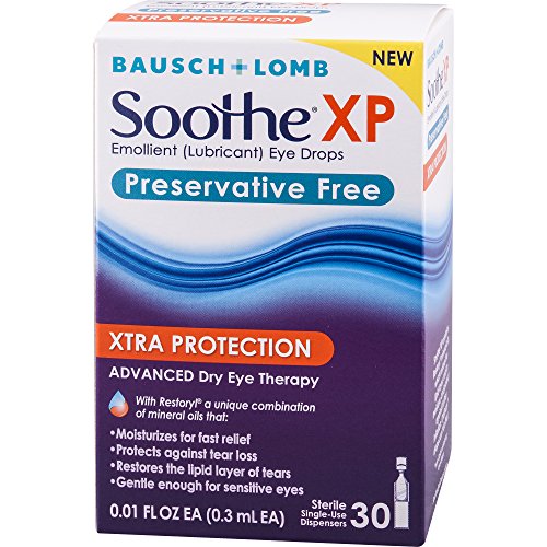 Eye Drops by Bausch & Lomb, Lubricant Relief for Dry Eyes, Soothe XP, Preserv...