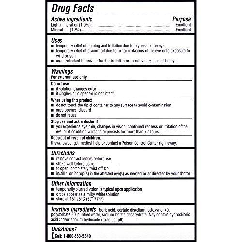 Eye Drops by Bausch & Lomb, Lubricant Relief for Dry Eyes, Soothe XP, Preserv...