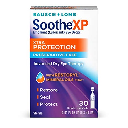 Eye Drops by Bausch & Lomb, Lubricant Relief for Dry Eyes, Soothe XP, Preserv...