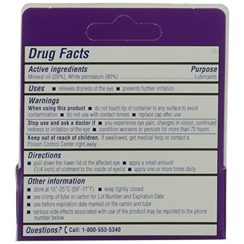 Eye Ointment by Bausch & Lomb, Lubricant Relief for Dry Eyes, 3.5 g