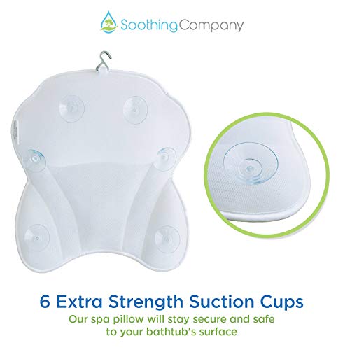 Bath Pillow by Soothing Company | Bathtub Cushion for Neck, Head, Shoulder an...