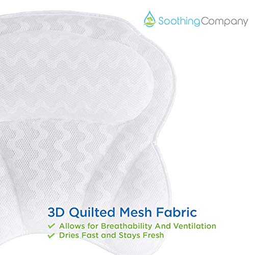 Bath Pillow by Soothing Company | Bathtub Cushion for Neck, Head, Shoulder an...