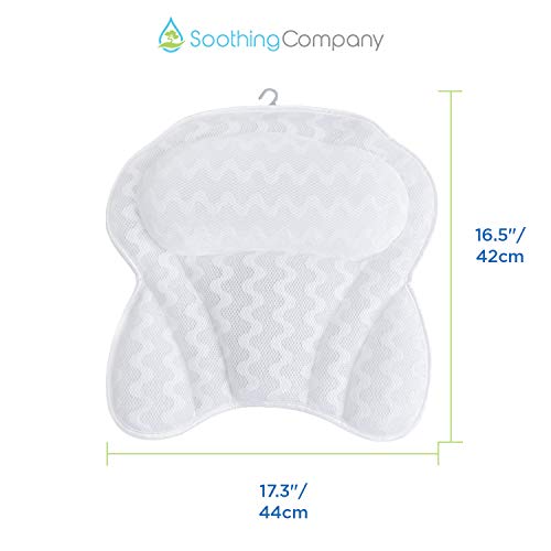 Bath Pillow by Soothing Company | Bathtub Cushion for Neck, Head, Shoulder an...