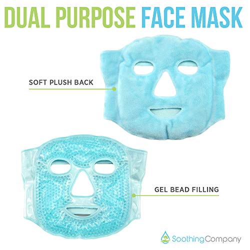 Hot and Cold Gel Face Mask by Soothing Company - Pain Relief for Migraines - ...