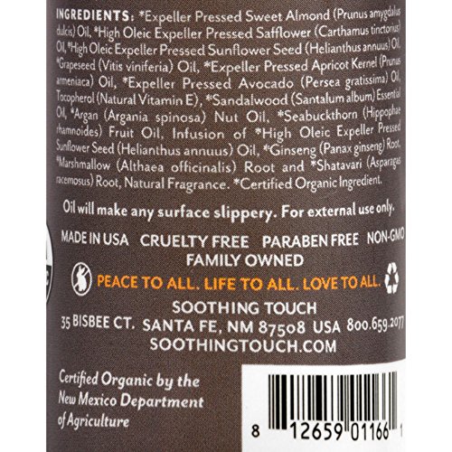 2 Pack of Soothing Touch Bath Body & Massage Oil Ayurveda Sandalwood Rich & E...