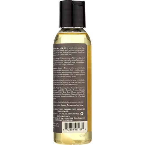 Soothing Touch Ayurveda Organic Bath, Body & Massage Oil, Nut Free Lite Unsce...