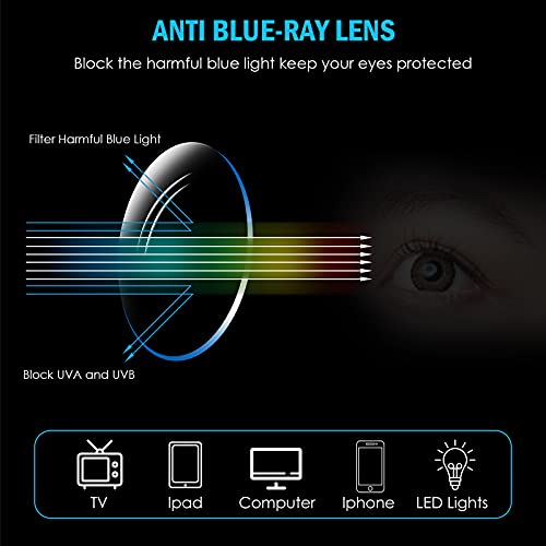 3 Pack Slim Pocket Reading Glasses for Men Women Blue Light Blocking Compact ...