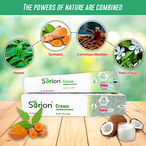 Sorion Cream - Eczema Psoriasis - for Dry, Flaky, Itchy Skin Relief and Suppo...