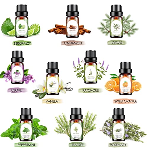Essential Oils Set - 20x10ml Aromatherapy Essential Oil Kit for Diffuser, Mas...