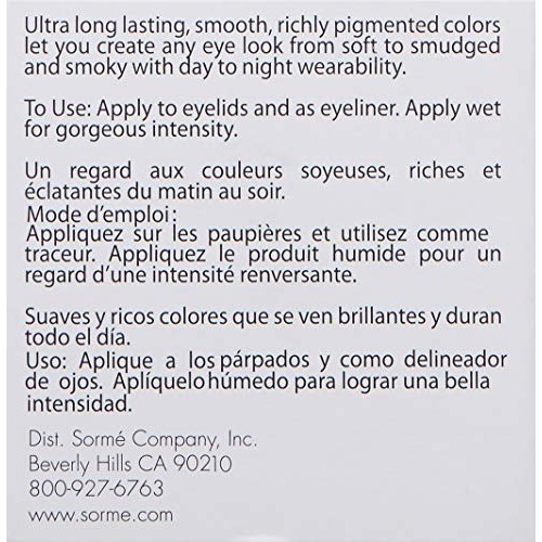 Sorme Cosmetics Long Lasting Eye Shadow, Seashells, 0.056 Ounces.