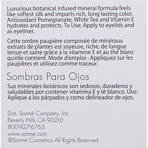 Sorme' Treatment Cosmetics Mineral Botanicals Eye Shadow, Arena