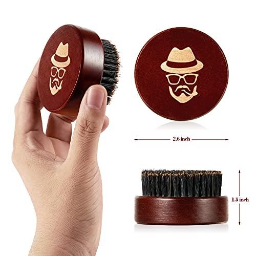 Beard Brush, 100% Boar Bristle Black Walnut Wood Beard Comb Brush for Men To ...