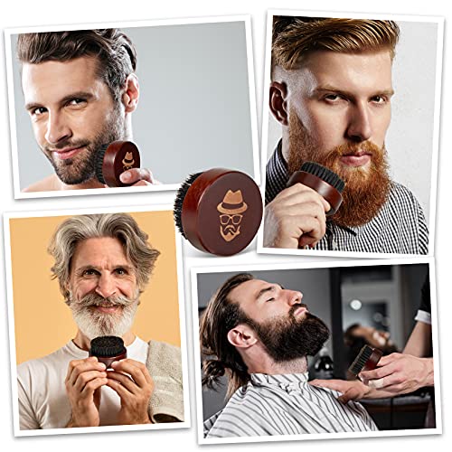 Beard Brush, 100% Boar Bristle Black Walnut Wood Beard Comb Brush for Men To ...