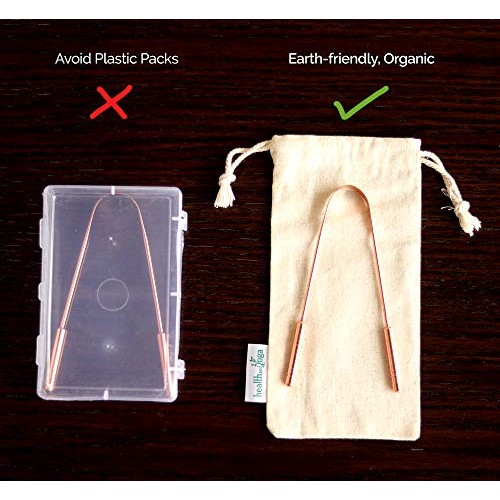 Copper Tongue Cleaners with Comfort Grip – Pure Copper – 2 Pack with 2 Hygien...