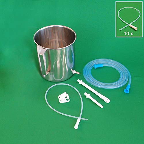 HealthAndYoga(TM) Combo Superior 2 Quart Stainless Steel Enema Kit - Medical ...