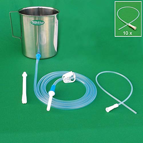 HealthAndYoga(TM) Combo Superior 2 Quart Stainless Steel Enema Kit - Medical ...