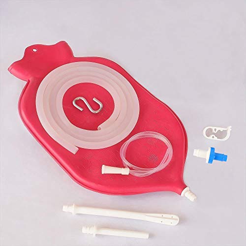 HealthAndYoga(TM) Enema Bag Kit (2 Quart) - Mess-Free, Hygienic Enema - Back ...