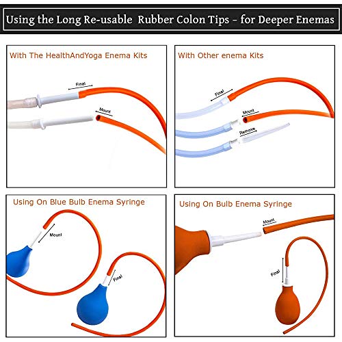 HealthAndYoga(TM) Rubber Colon Tube - Close End 22 FR