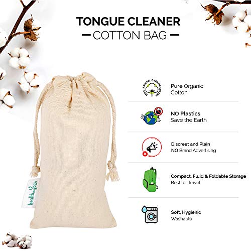HealthAndYoga(TM) Tongue Cleaner Scraper - Hygienic Seal-Pack – Surgical Grad...