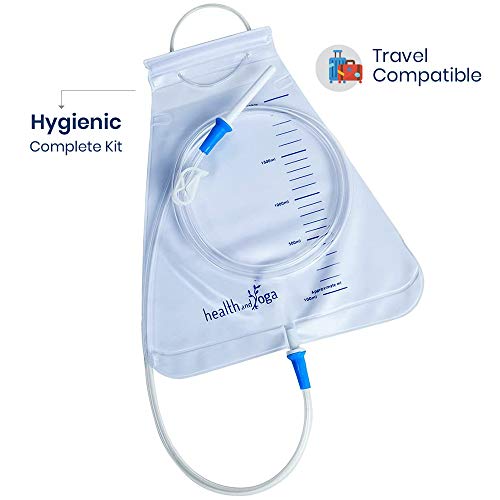 Super Economical Enema Bag Kit (2 Quart) - BPA and Latex Free - Foldable and ...